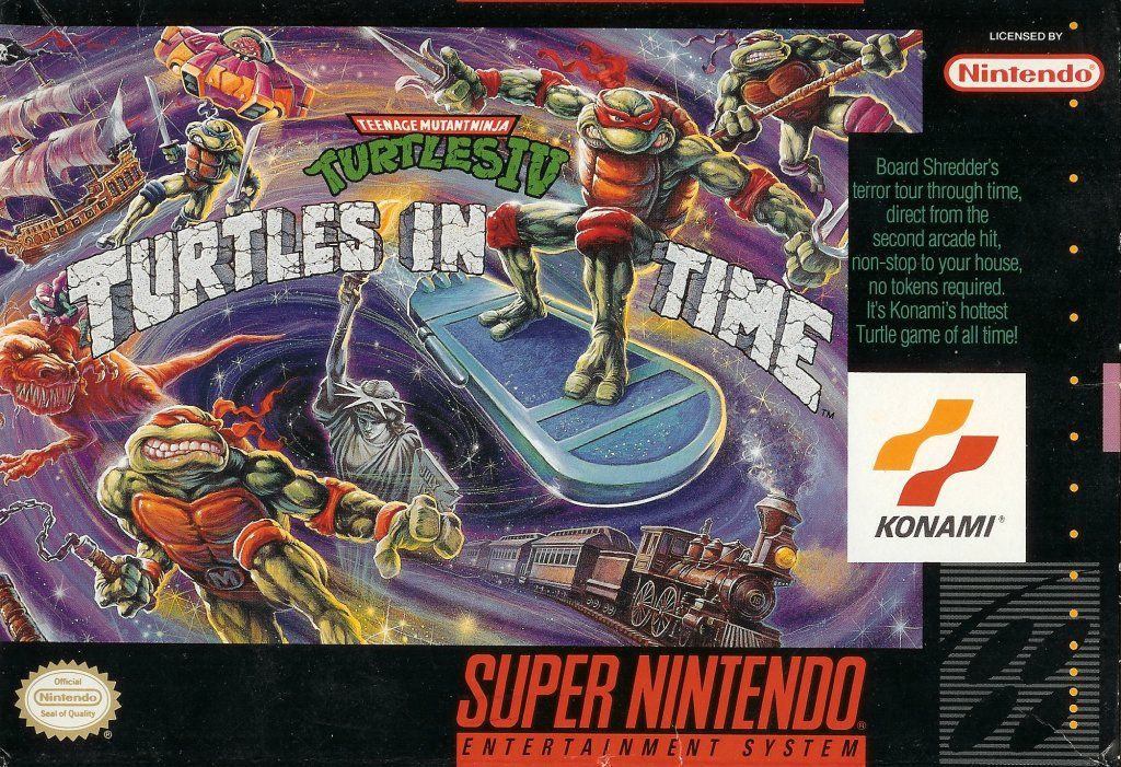 Teenage Mutant Ninja Turtles: Turtles in Time box art for Super Famicom